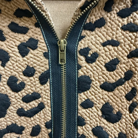BiBi Black and Tan Leopard 3/4 Zip Hoodie - Picture 5 of 13